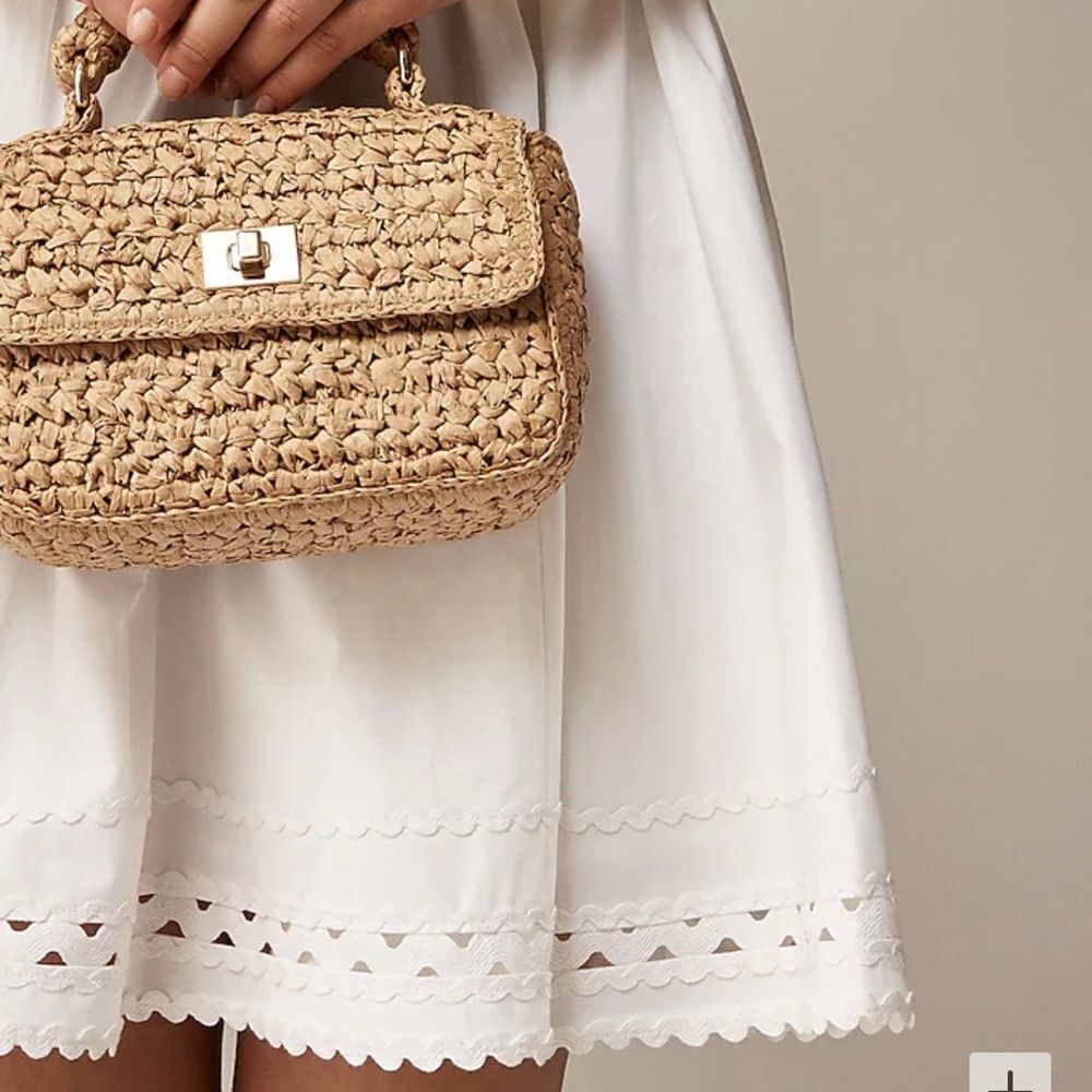 J. Crew White Eyelet Hem Mini Dress - Picture 2 of 6
